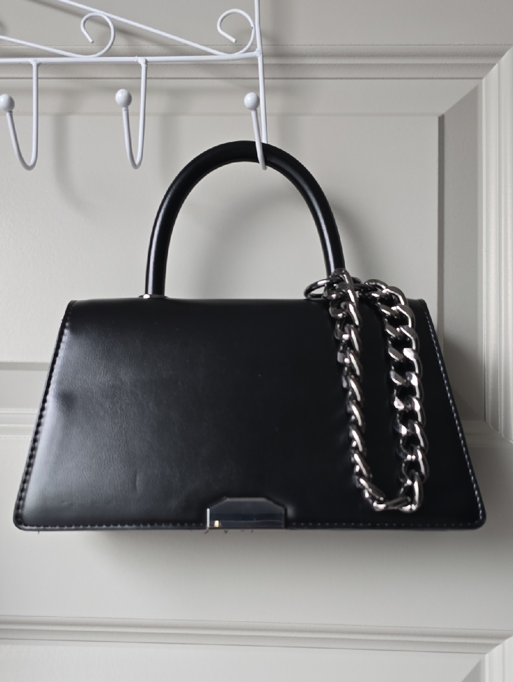 Black Top-Handle Chain Bag - Women